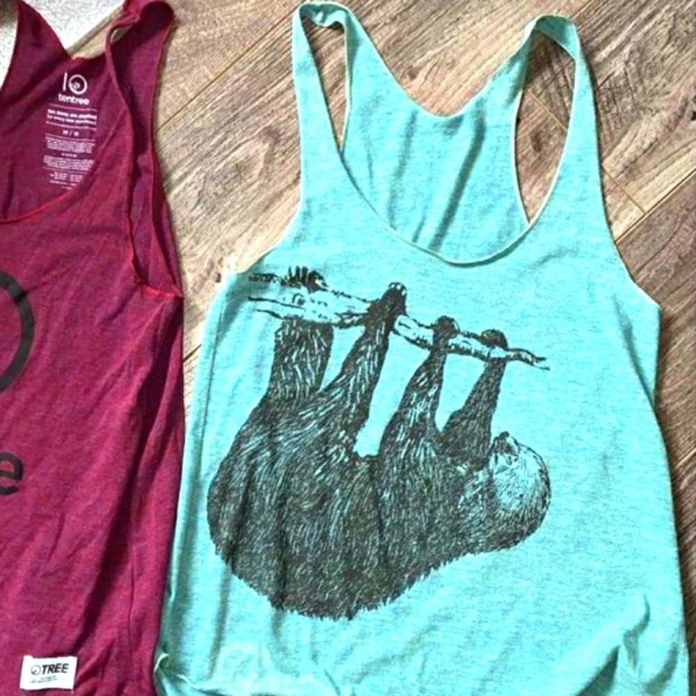 Sloth tank top size medium